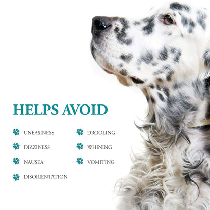Anti-Motion Sickness and Nausea Relief for Medium Breed Dogs, Relief for Disorientation and Dizziness, 20 Caplets