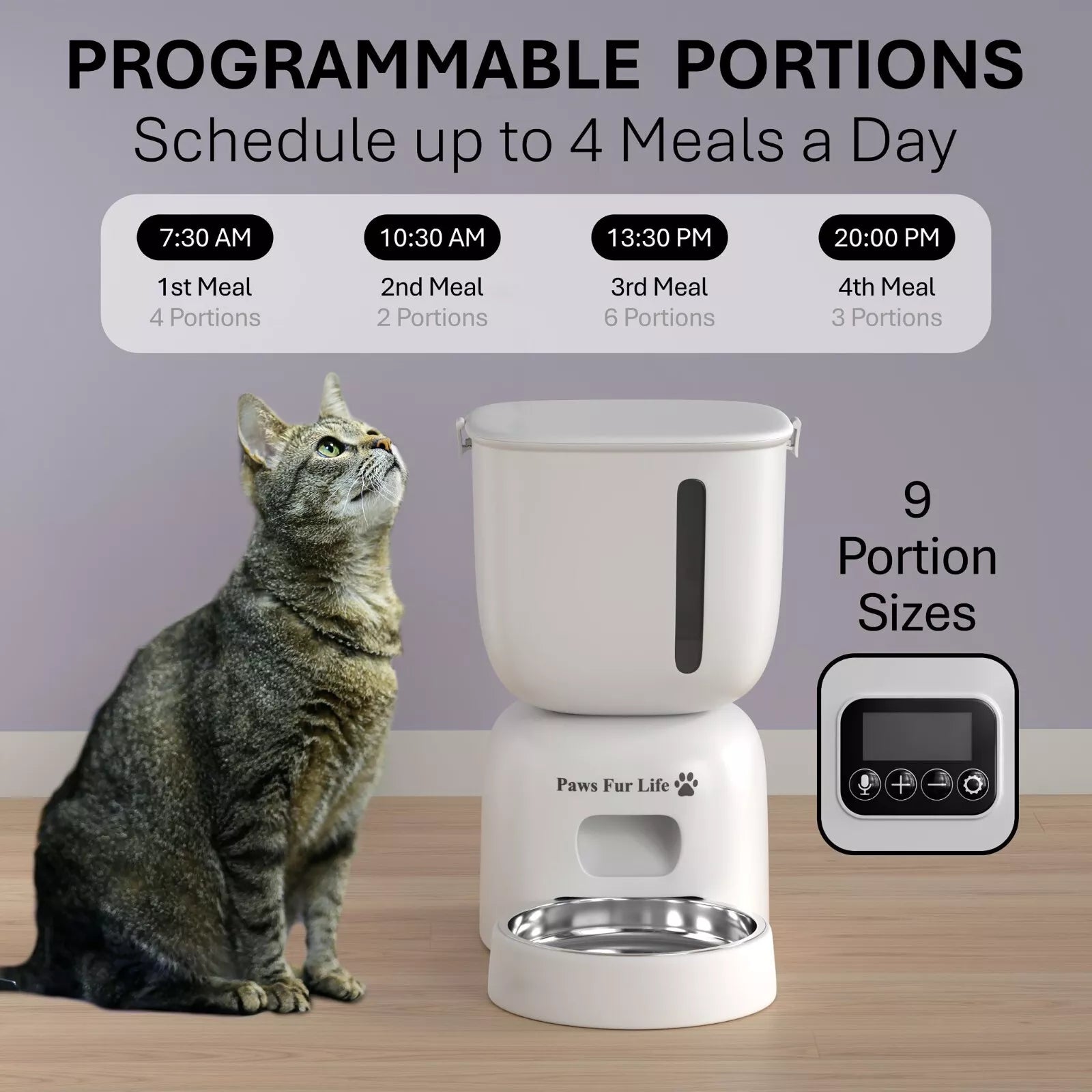 Automatic Cat Feeder & Water Fountain Set | Battery/Wired for Cats & Small Dogs